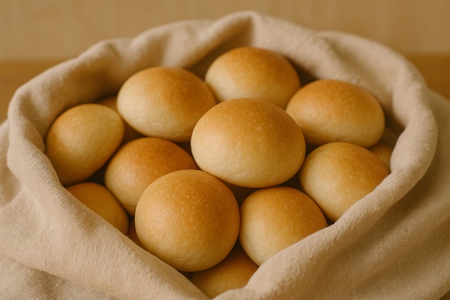 標準配合で作る基本の丸パンレシピ